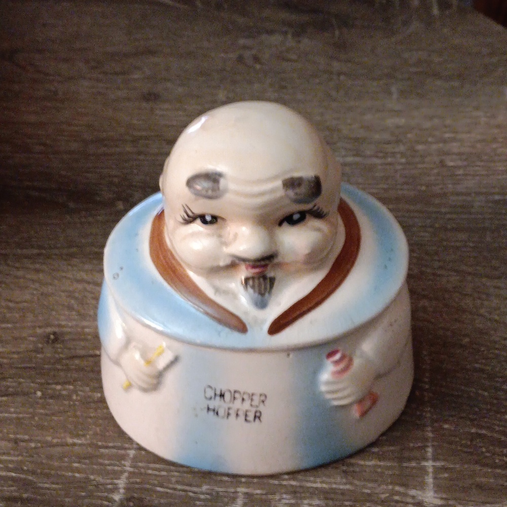 Vintage Porcelain Chopper Hopper